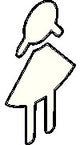 HEWI Symbol Barrierefrei 710XA.150.3 aus Edelstahl, selbstklebend, 150 x 135 mm, matt