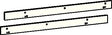 DORMAKABA Montageplatten-Set für Gleitschiene G-SR/BG, weiß 9016, 40 mm