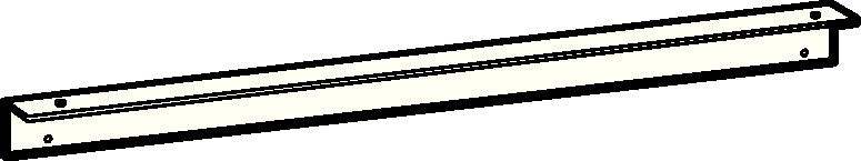 DORMAKABA Sturzfutterwinkel G-EMF weiß 9016 für Gleitschiene – 518 mm