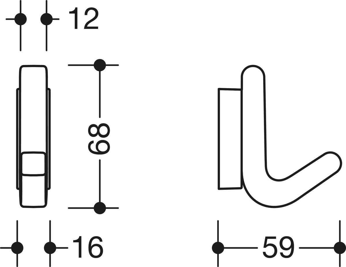HEWI Einzelhaken Serie 477 senfgelb – Elastischer Mantelhaken aus TPU mit matter Oberfläche