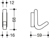 HEWI Einzelhaken Serie 477 senfgelb – Elastischer Mantelhaken aus TPU mit matter Oberfläche