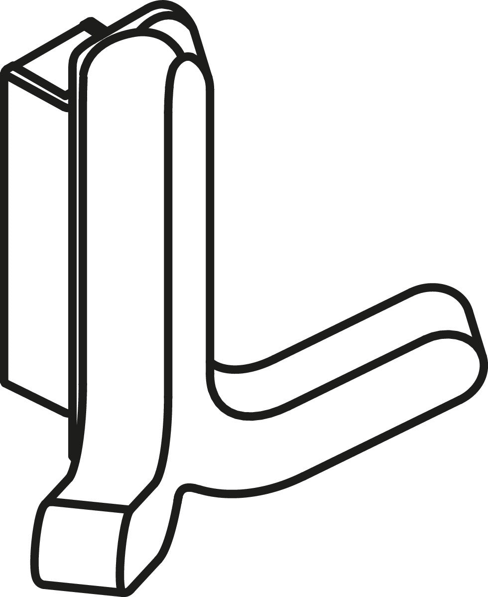HEWI Doppelhaken Serie 477 – Elastischer Mantelhaken in Senfgelb, H 69 mm