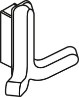 HEWI Doppelhaken Serie 477 – Elastischer Mantelhaken in Senfgelb, H 69 mm