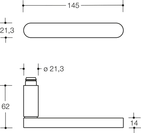 HEWI Rosettengarnitur 270XAH01.130 Edelstahl PZ DIN L/R für Zimmertüren
