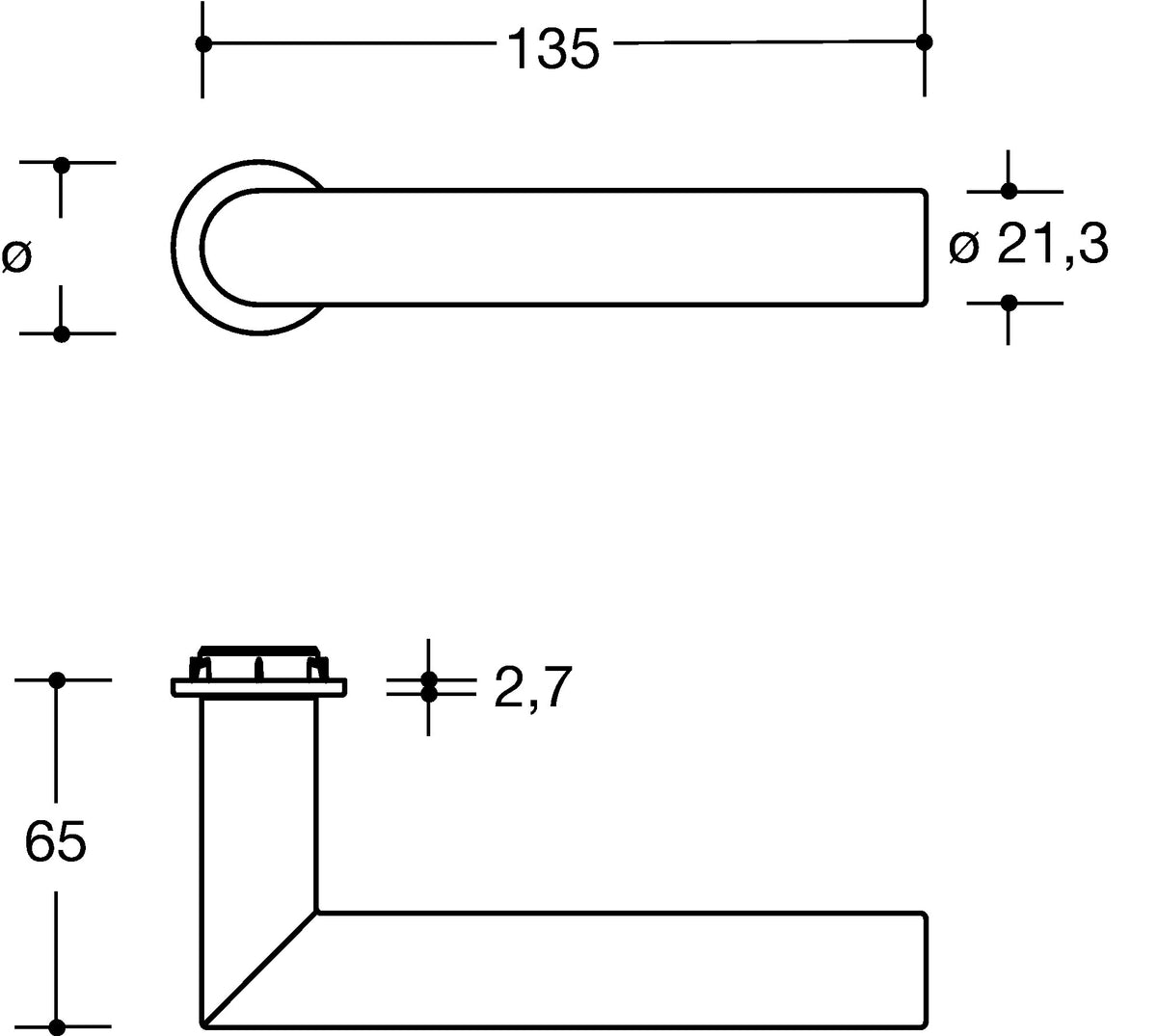 HEWI Türdrückerpaar 162PBM06.230 Mini in Edition matt – Kunststoff mit Stahlkern, DIN links/rechts