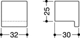 HEWI Möbelknopf 547.32.4 tiefschwarz – Ø 32 mm, 30 mm Ausladung, Polyamid