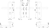 HOPPE Schutzgarnitur Amsterdam 86G Alu F1, ES 1, DIN 18257, 72 mm, 37-47 mm