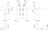 HOPPE Schutzgarnitur Amsterdam 86G Alu F1, ES 1, DIN 18257, 72 mm, 37-47 mm