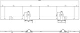 INTERSTEEL Schiebesystem 450100 Komplettset 100 kg 2000 mm schwarz für Holztüren 38-40 mm