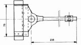 DENI Federtürschließer / Indexfeder für leichte Türen bis 25 kg, galvanisch verzinkt, 280 mm Hebel