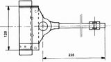 DENI Federtürschließer / Indexfeder für leichte Türen bis 25 kg, galvanisch verzinkt, 280 mm Hebel