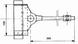 DENI Federtürschließer / Indexfeder für leichte Türen bis 25 kg, galvanisch verzinkt, 280 mm Hebel