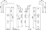 HOPPE Schutzgarnitur London 113/2221A/2440 Aluminium F2 für Abschlusstüren