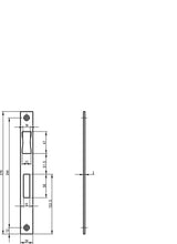 BKS Schließblech B 9000 Edelstahl 24 x 270 mm käntig DIN links/rechts flach