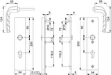 HOPPE Schutzgarnitur Birmingham 1117/2221A/2440 Alu F1 72 mm für Türstärke 37-42 mm