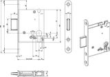 BKS Einsteckriegelschloss 1308 PZ20/55 mm Edelstahl – 1-tourig, allseitig geschlossen