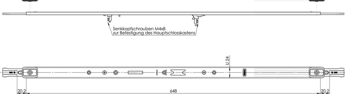 FUHR Anschlussstulp Multisafe 855R U-Stulp 24 mm Länge 648 mm verzinkt/Fuhrsilber Stahl