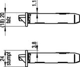 BKS Zimmertür-Einsteckschloss 0215 BB, DIN links, 55/72/8 mm, silber käntig, Klasse 1