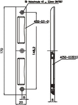 SSF Winkelschließblech Edelstahl 20 mm rund Tiefe 8 mm DIN links/rechts für Zimmertüren