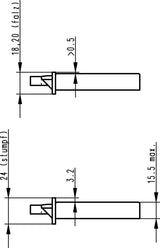 BKS Zimmertür-Einsteckschloss 0415 Klasse 2 PZW 72/8 mm Edelstahlstulp DIN links