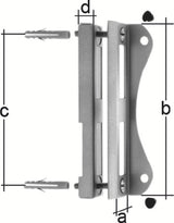GAH Schlosskastenanschlag Modell 2392 für 30-mm-Schlosskasten, verzinkt, DIN links/rechts