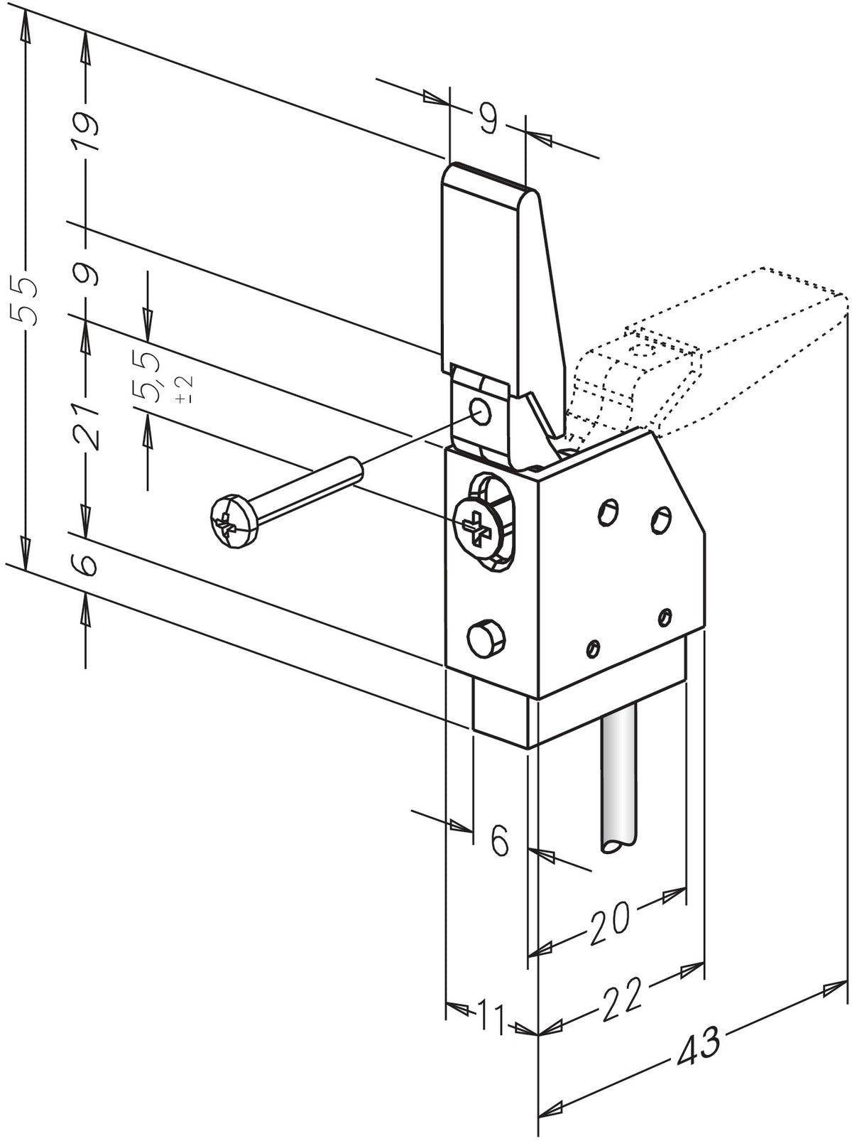 Riegelschaltkontakt 878 ohne Schließblech 4 m ASSA ABLOY – Überwachung für Türöffner, IP54