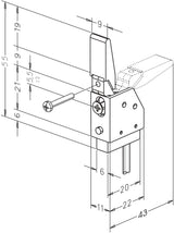 Riegelschaltkontakt 878 ohne Schließblech 4 m ASSA ABLOY – Überwachung für Türöffner, IP54