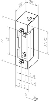 ASSA ABLOY Elektrotüröffner Modell 17 mit FaFix, 6-12 V AC/DC, DIN L/R