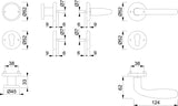 HOPPE Rosettengarnitur Cardiff E1850Z/17KV/17KVS – Edelstahl matt, DIN L/R, 8 mm Vierkant