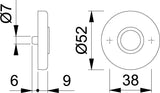 HOPPE Drückerrosetten-Paar 42KV Aluminium F1 mit Rückholfederpaket für Türstärke 37-42 mm