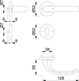 HOPPE Rosettengarnitur Tôkyô 1710 Aluminium DIN L/R für Innentüren
