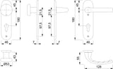 HOPPE Kurzschildgarnitur Tôkyô 1710/273KP Aluminium F1 – DIN EN 1906, für Innentüren