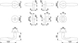 HOPPE Rosettengarnitur Verona E1800Z Edelstahl F69 DIN L/R – Objekt-Türgriff