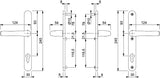 HOPPE Profiltürgarnitur Tôkyô 1710RH/3346 PZ Alu F1 für Türstärke 37-42 mm