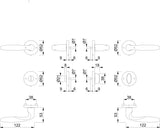 HOPPE Rosettengarnitur Verona M151/42KV/42KVS – Messing poliert F71, DIN links/rechts, 8 mm Vierkant