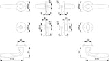 HOPPE Rosettengarnitur Verona M151/42KV/42KVS – Messing poliert F71, DIN links/rechts, 8 mm Vierkant