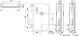 HERMAT Glastürschloss 6033 PZ L-Roma Edelstahl matt DIN links für 8 mm Glas