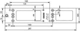 GEZE Montageplatte für TS 4000/5000 silber für Brandschutztüren
