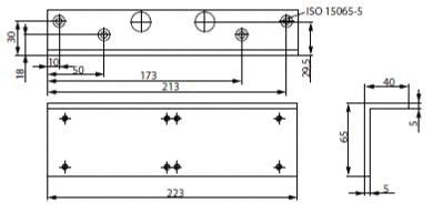 ASSA ABLOY Sturzfutterwinkel für DC200 Türschließer, silber, Kopfmontage