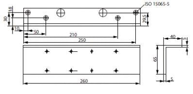 ASSA ABLOY Sturzfutterwinkel für DC200 Türschließer, silber, Kopfmontage