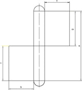 SIMONSWERK Konstruktionsband KO 4 Stahl blank, 80 mm, zum Anschweißen