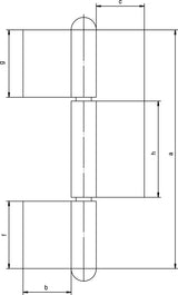 Simonswerk Konstruktionsband KO 8 Stahl blank 220 mm – 6 Stück