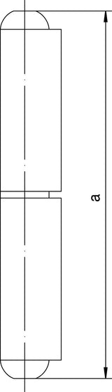 SIMONSWERK Profilrolle KO 41 Stahl blank, 80 mm, Stift-Ø 8 mm, zum Anschweißen