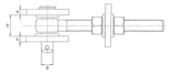 GAH Verstellbares Torband 135 mm Stahl roh für Metalltore – 180° Öffnung
