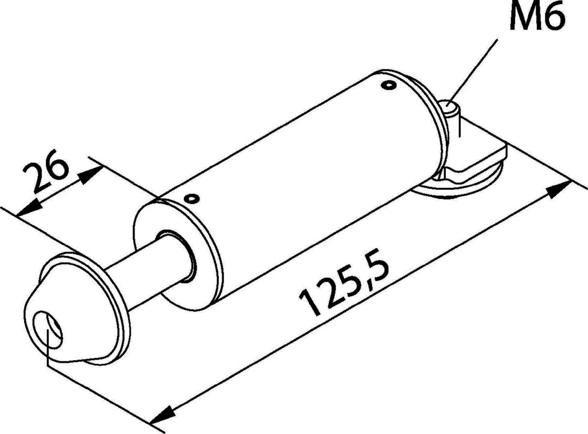 HELM Türaussteller für Wandtaschenmontage – Edelstahl/Kunststoff, bis 140 kg