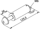 HELM Türaussteller für Wandtaschenmontage – Edelstahl/Kunststoff, bis 140 kg