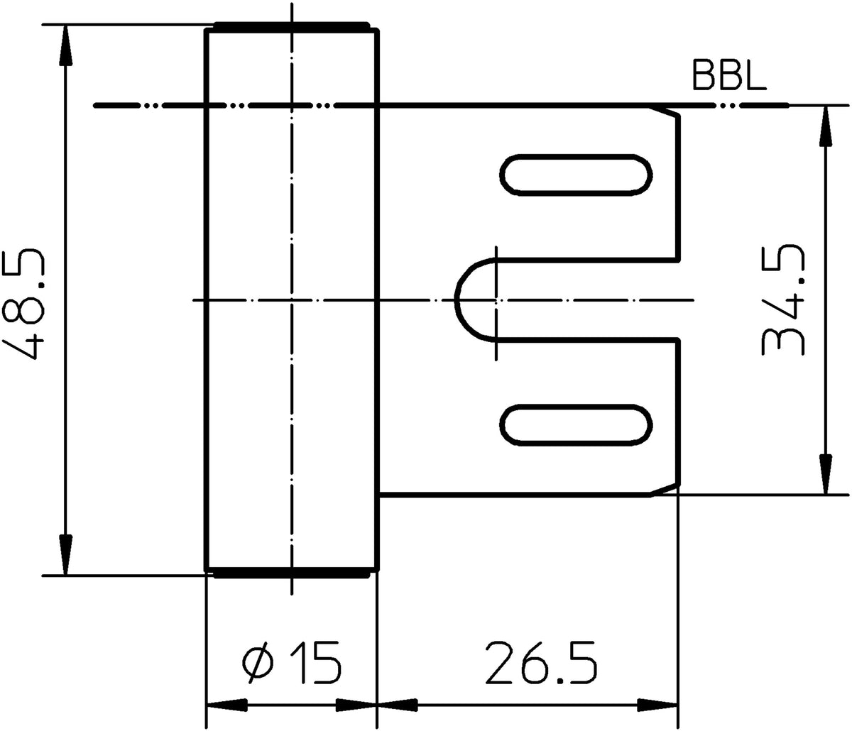 SIMONSWERK Rahmenteil V 8000 WF für 3-teilige Stahlzargen, vernickelt, DIN links/rechts