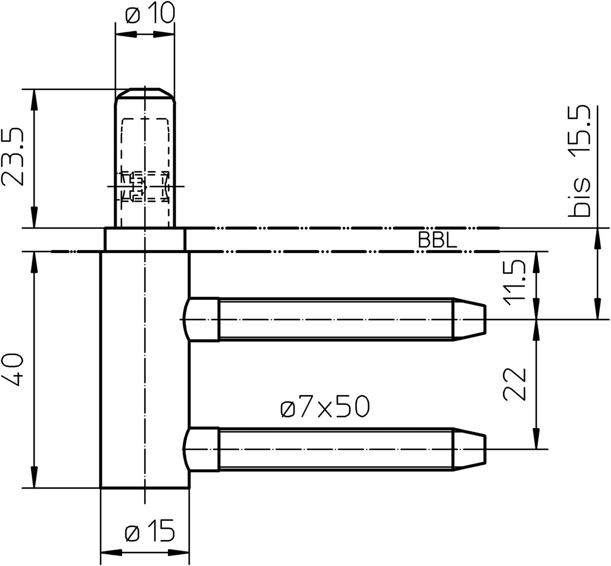 SIMONSWERK Rahmenteil V 3400 WF HV Stop Stahl vernickelt für 2-teilige Holzzargen mit Bremsfunktion