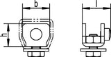 HELM Stopper 100 P Pro 100 STA Schienenstopper verzinkt gelb für Profil 100