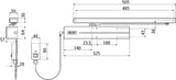 ASSA ABLOY DC700G-FMB Freilauf-Gleitschienentürschließer EN 3-6, silber, Normal- u. Kopfmontage